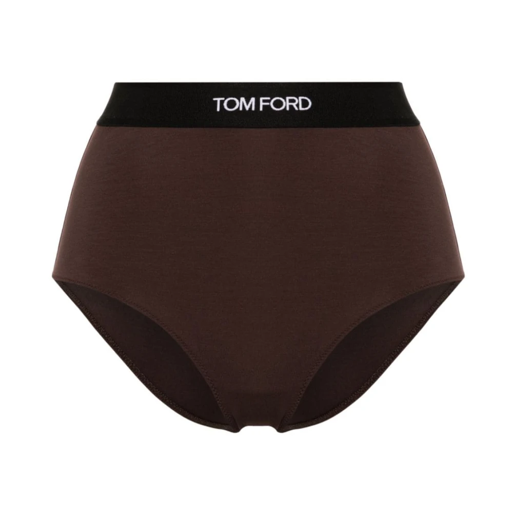 Tom Ford Bruin Modal Mix High-Waisted Ondergoed Brown Dames