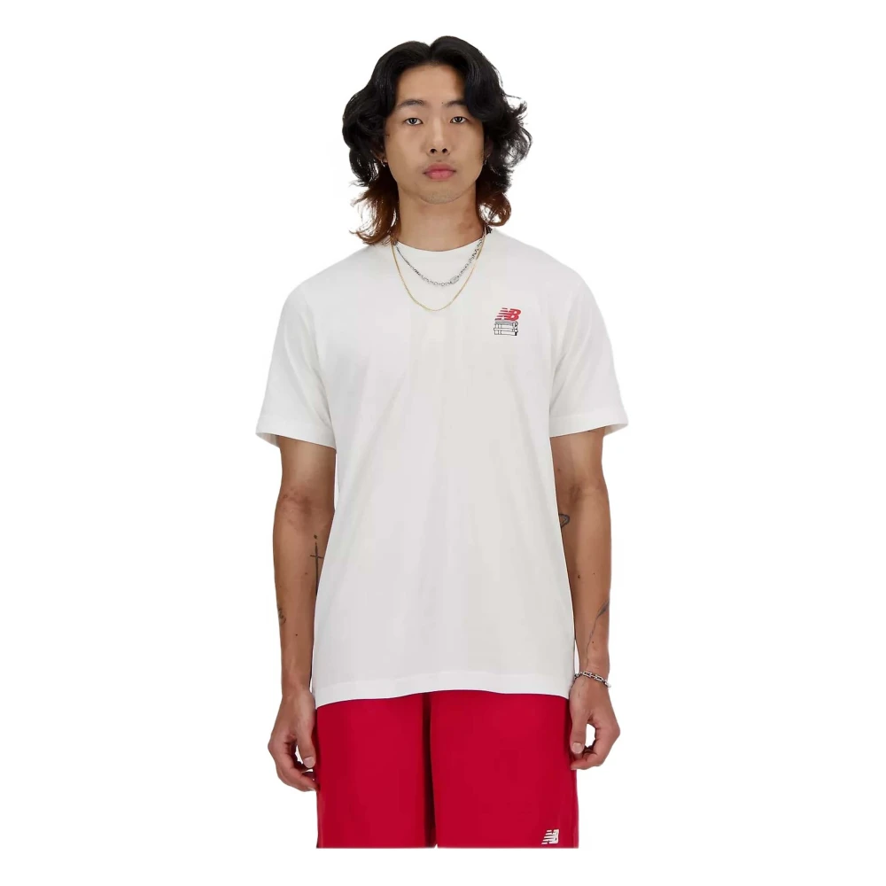 New Balance T-shirt White Heren