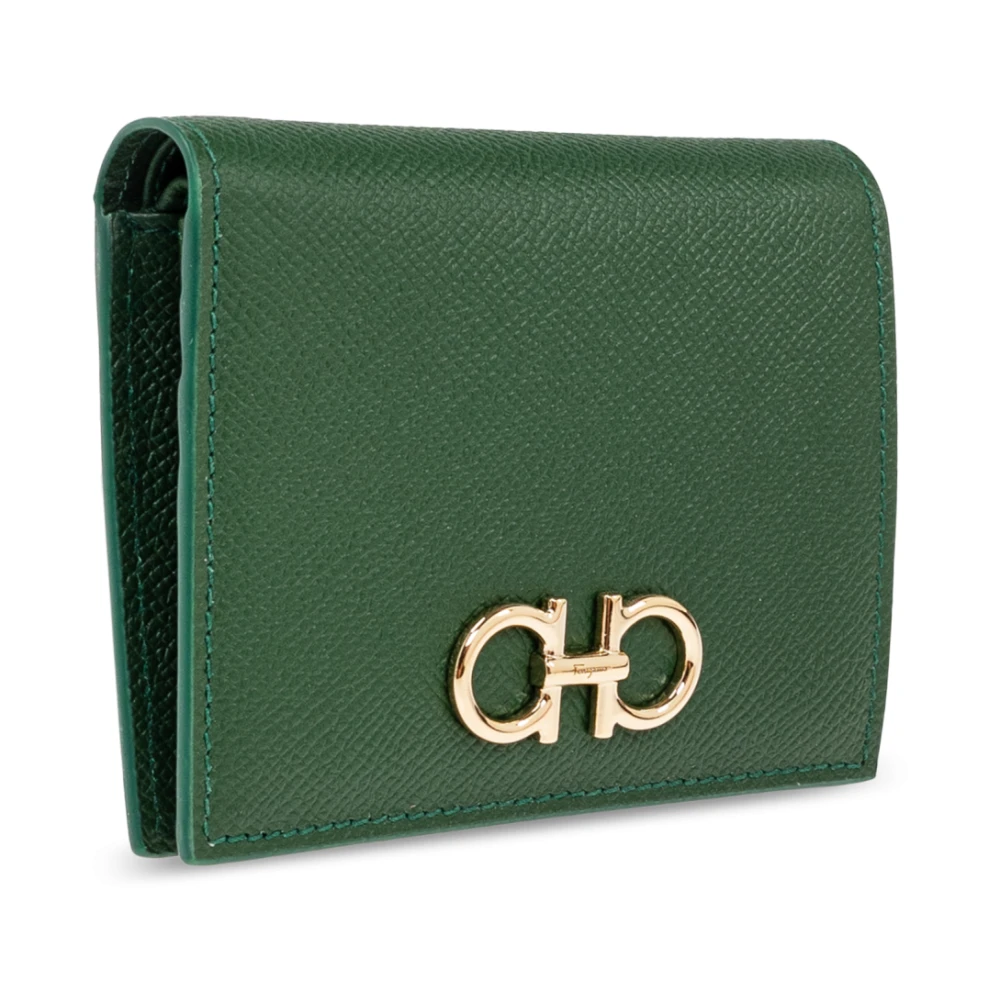 Salvatore Ferragamo Leren portemonnee Green Dames