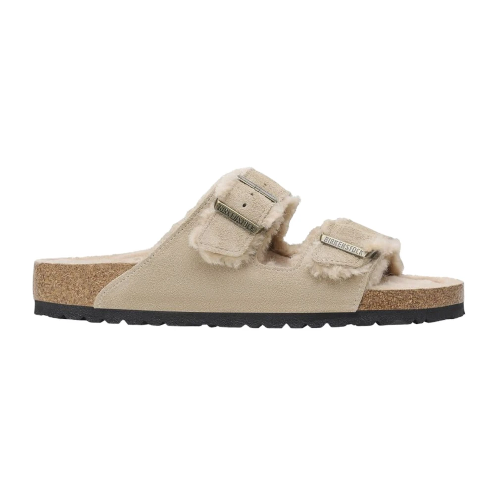 Birkenstock Arizona Mockasiner i mockaskinn och läder Beige, Dam