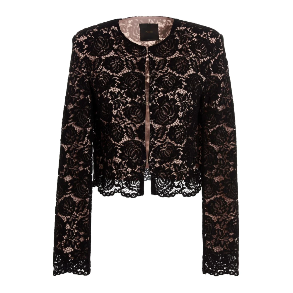 Pinko Women's Black Lace Jacket Quilmes Spencer