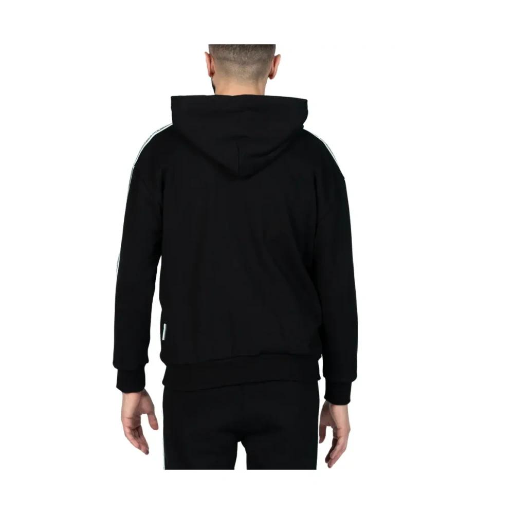My Brand Contrast Taping Hoodie in Zwart Black Heren
