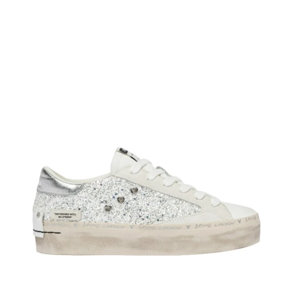 Crime London Women's White Sneakers, 8 Uk, Sneaker