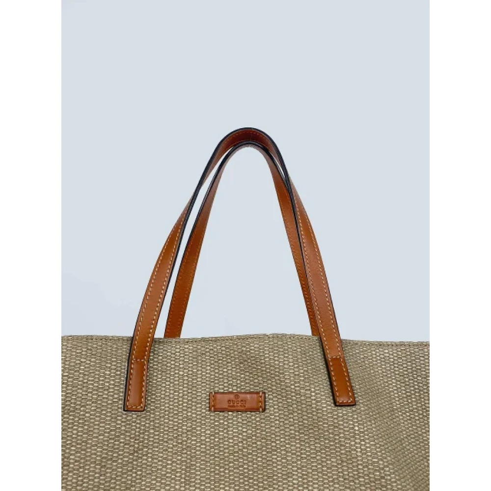 Gucci Vintage Pre-owned Leather gucci-bags Beige Dames