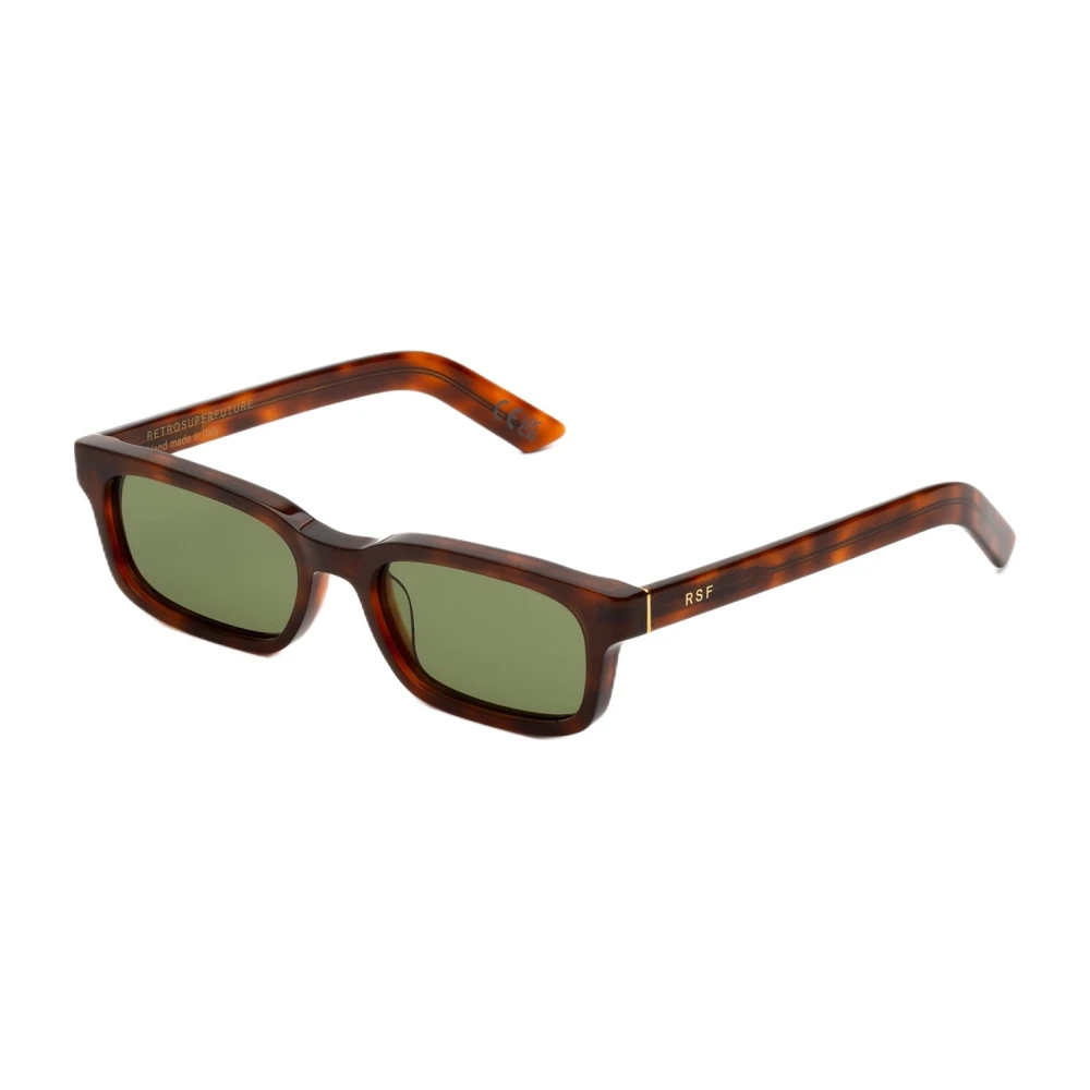 Retrosuperfuture Unisex Green Pe7 Gesto Havana Diversa Sunglasses Acetate Havana Squared Normal - Image 2