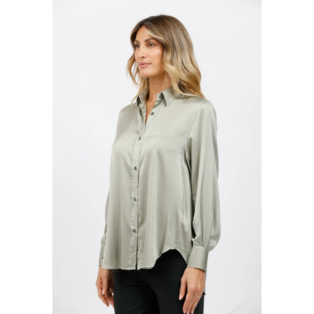 Caliban Casual Overhemd Green Dames