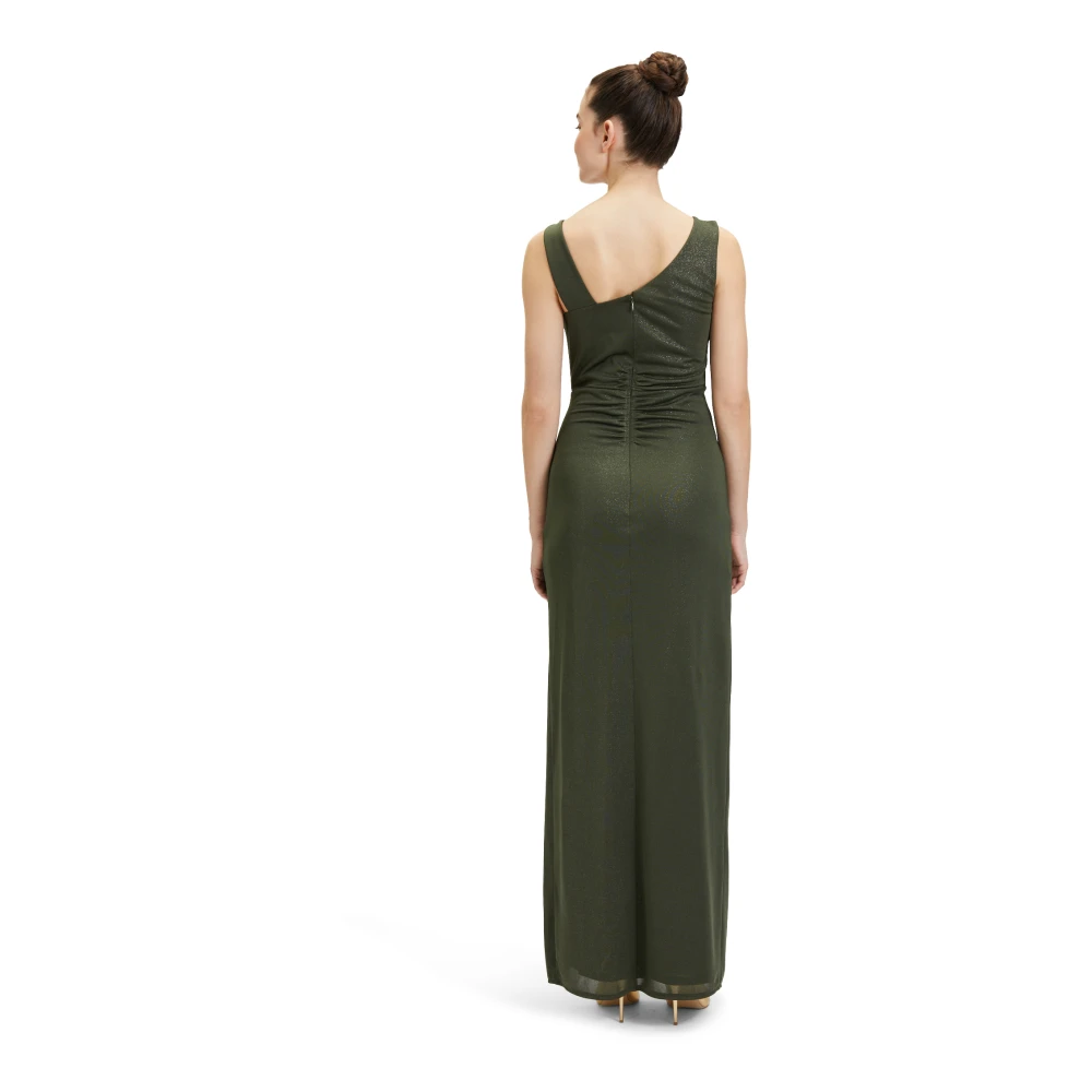 Vera Mont Elegant Avondjurk met Ruches Green Dames