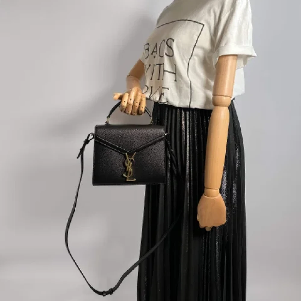Yves Saint Laurent Vintage Pre-owned Leather handbags Black Dames