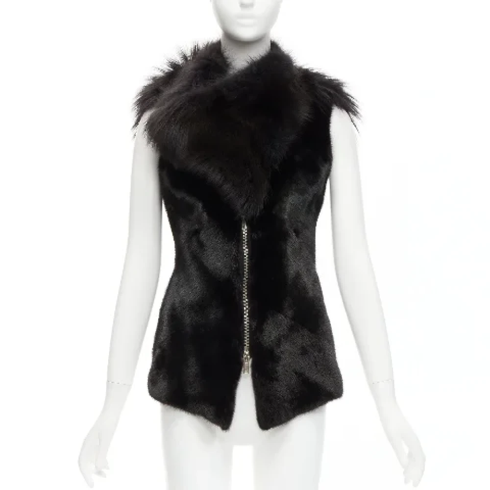 Rick Owens Pre-owned Fur outerwear Black Dames