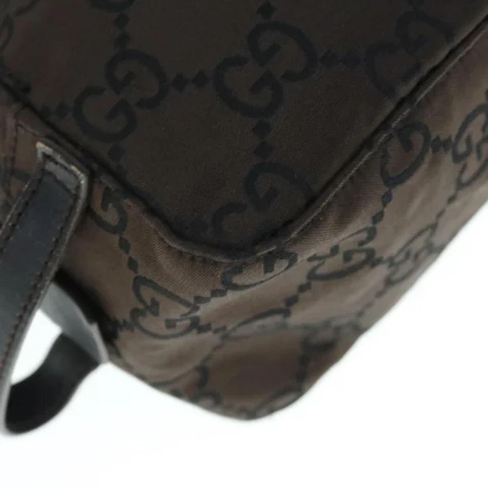 Gucci Vintage Pre-owned Canvas clutches Brown Dames