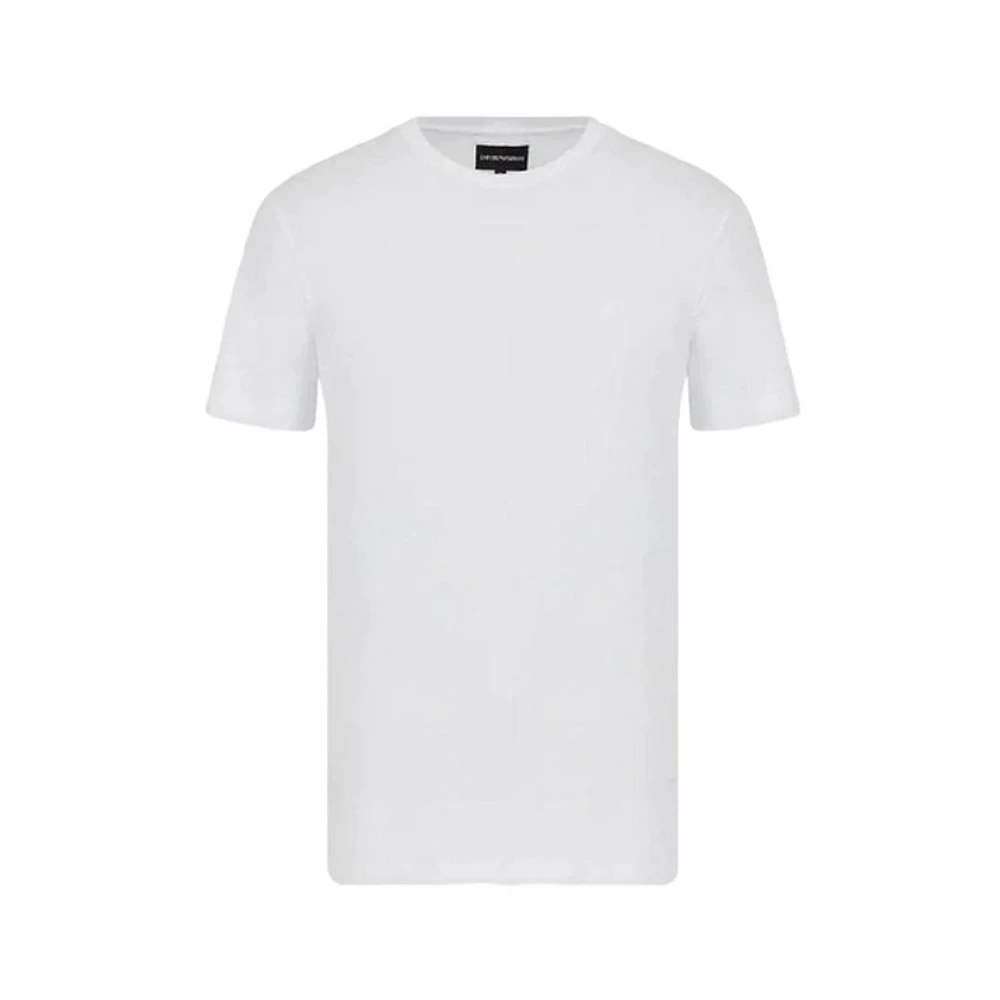 Emporio Armani Homme Blanc - T-Shirt Essentiel En Coton Pima - Tops - Taille: L