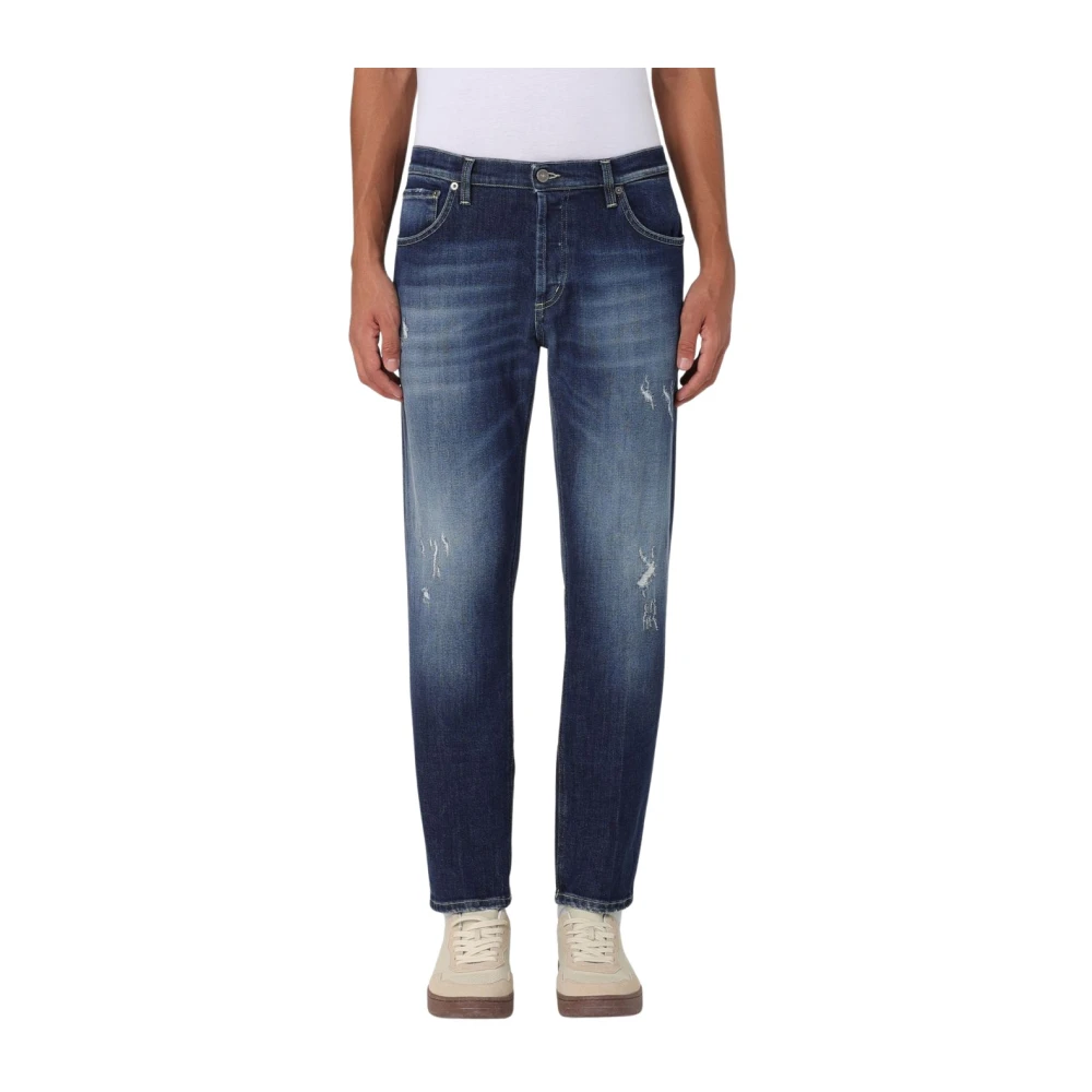 Dondup Denim Brighton Broek met Distressed Details Blue Heren