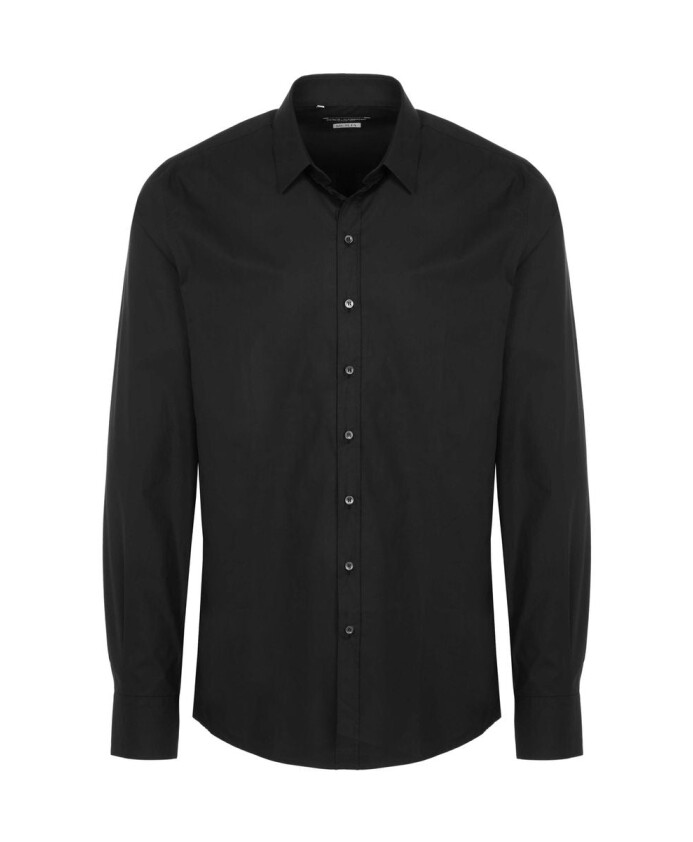 chemise-noire-en-coton-col-kent