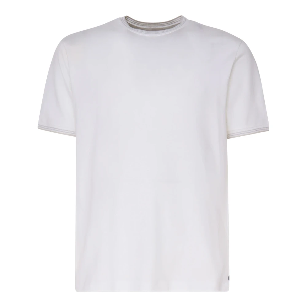 Eleventy Katoenen T-shirt Ronde Kraag Korte Mouwen White Heren