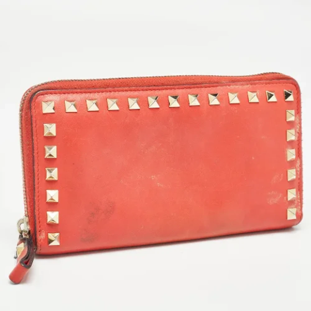Valentino Vintage Pre-owned Leather wallets Red Dames