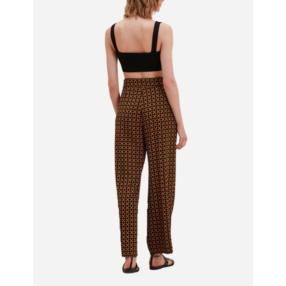 Nenette Geometrische Print Gebreide Broek Multicolor Dames