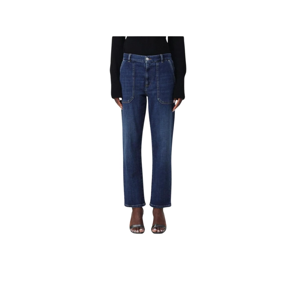 Pinko Blue Straight Fit Jeans, Female, W25, Straight-Leg Denim Jeans
