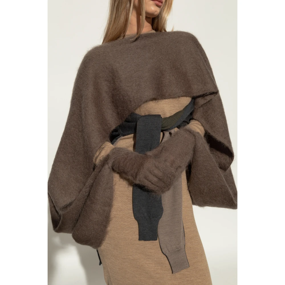 Moschino Sjaal met handschoenen Brown Dames