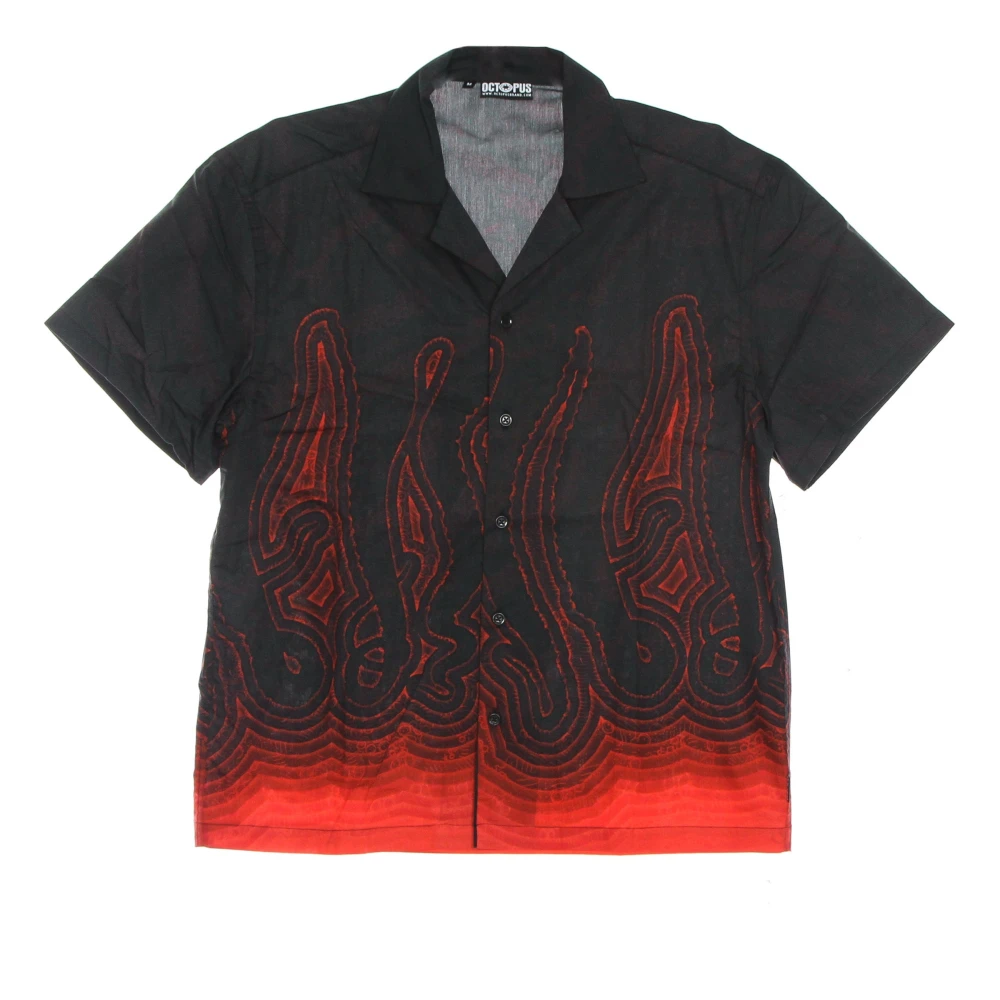 Octopus Zwarte korte mouw shirt Abyss Black Heren