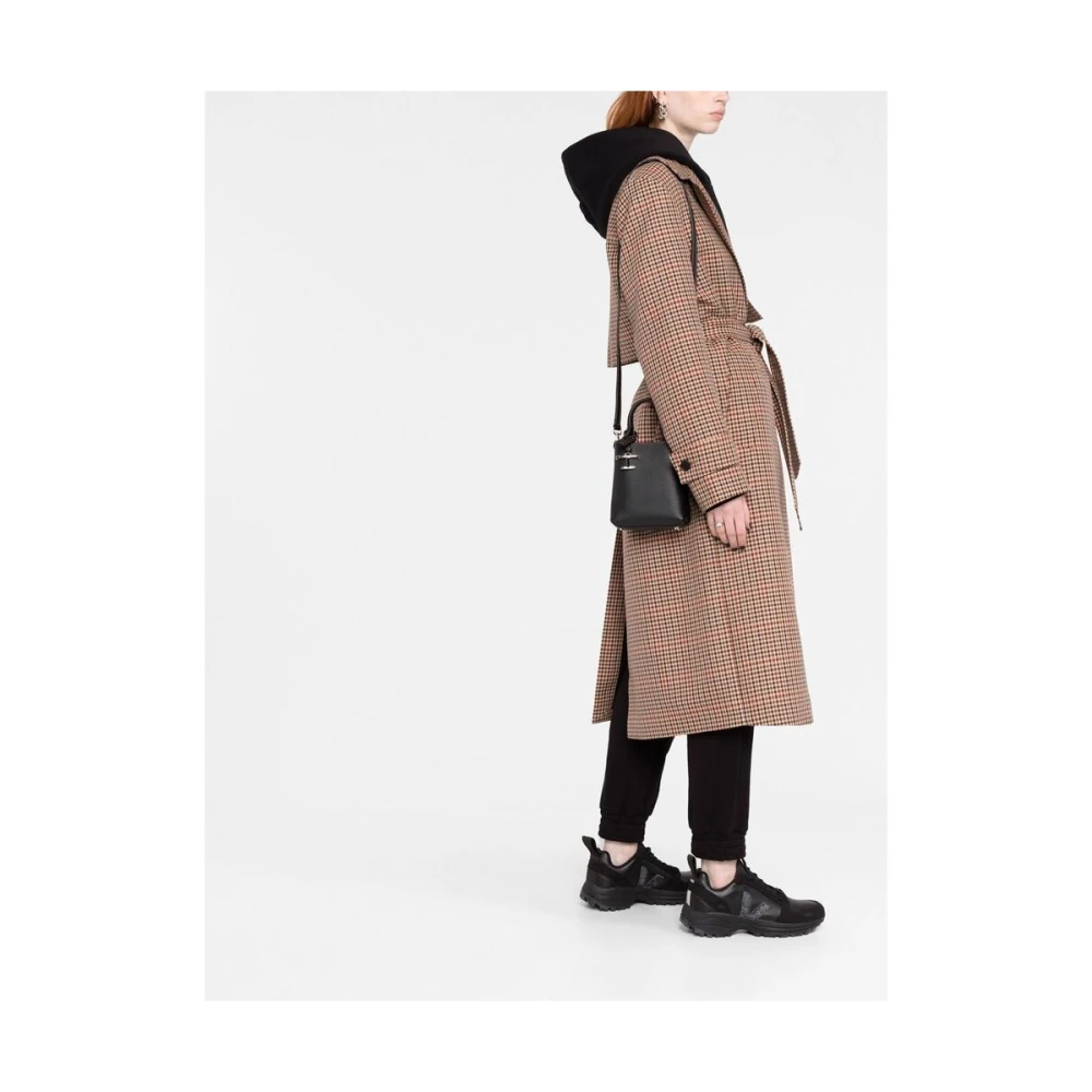 TOD'S Zwarte Leren Logo Plaque Handtas Black Dames