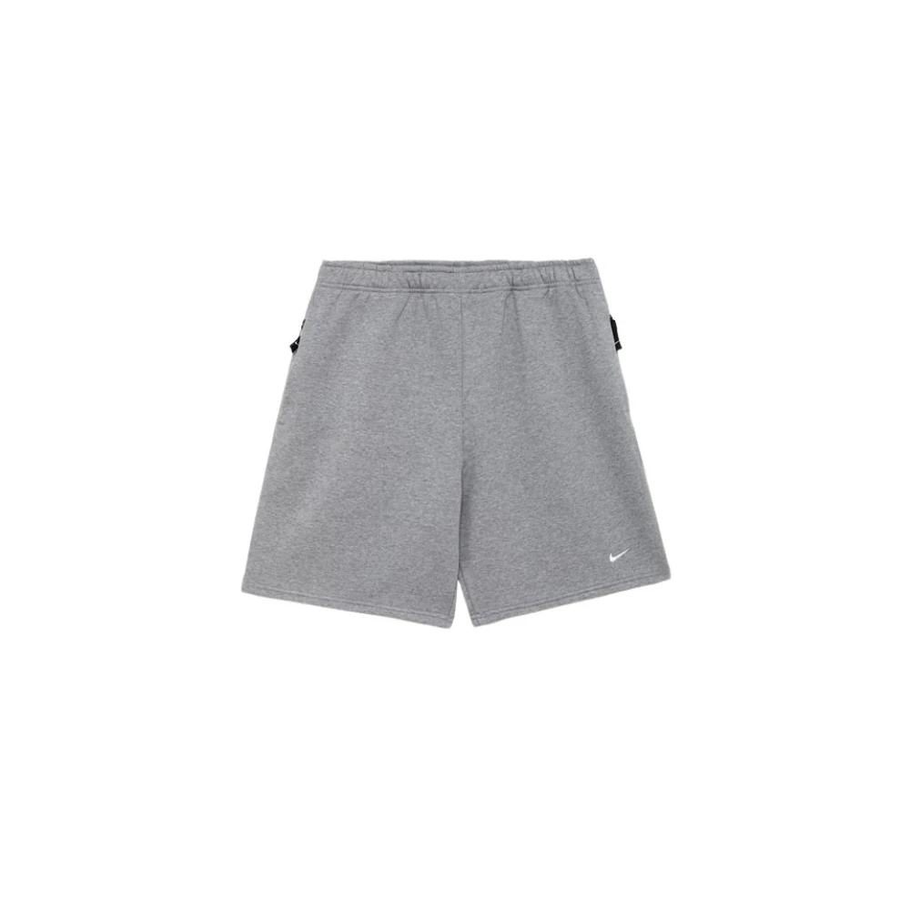 Nike Katoenen Fleece Shorts met Koord Gray Heren