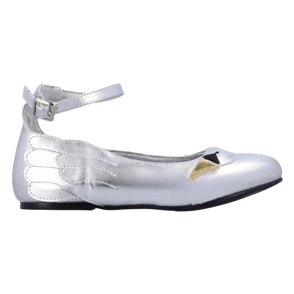 Stella Mccartney Girls Gray Kids Ballerina Shoes, 29 Eu, Swan Ballerinas