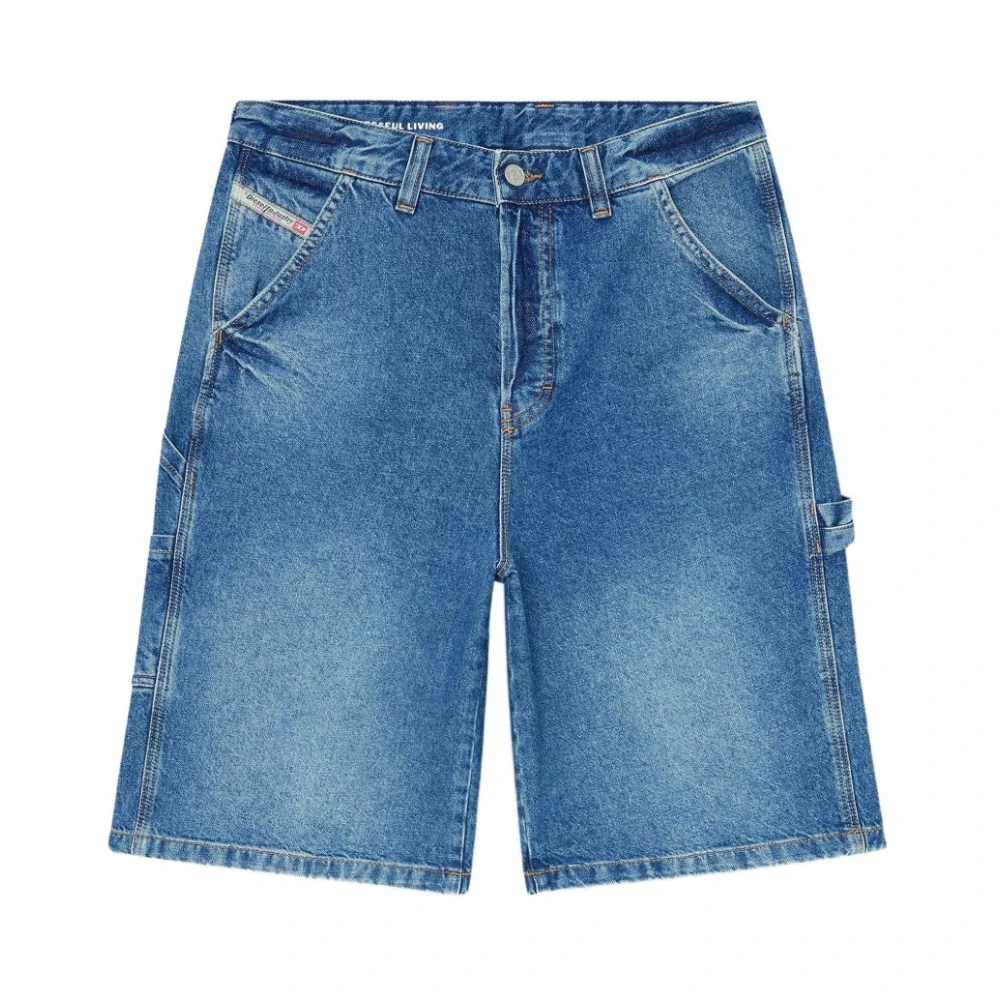 Diesel Men's Blue Denim Shorts, W32, D-Livery-W Short