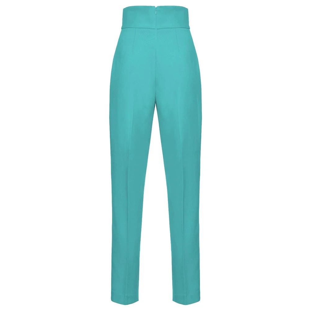 pinko Teal Green Stretch-Crêpe Natalia Broek Green Dames