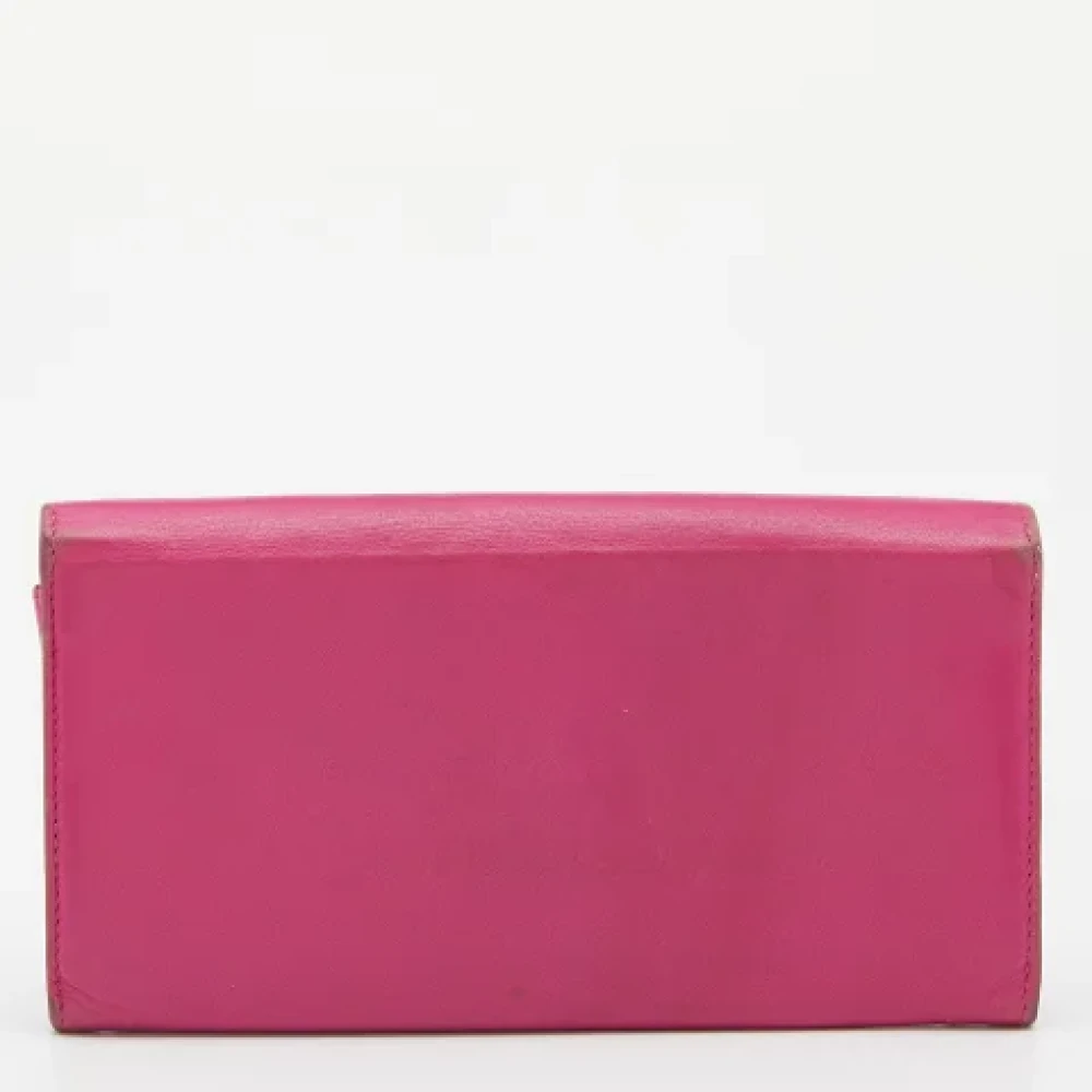 Dior Vintage Pre-owned Leather wallets Pink Dames