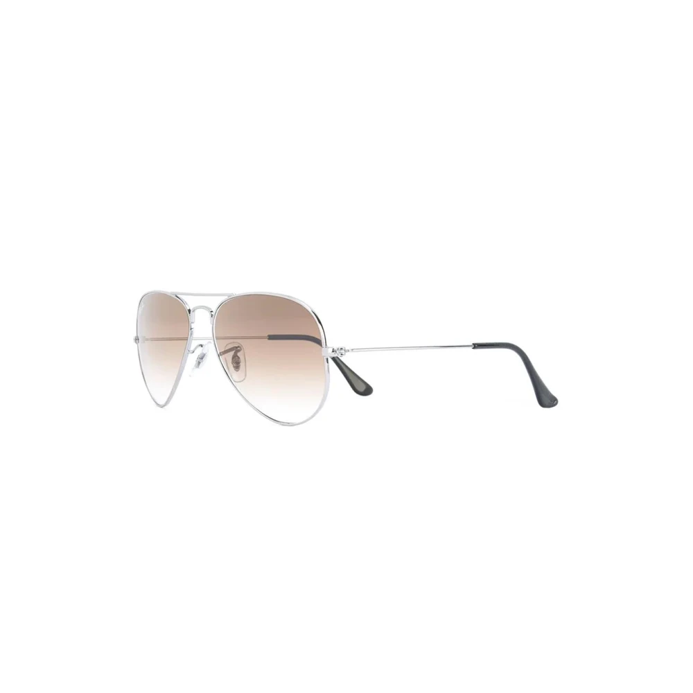 Ray-Ban Unisex Grey Aviator Gunmetal Brown Gradient Sunglasses In - Image 9