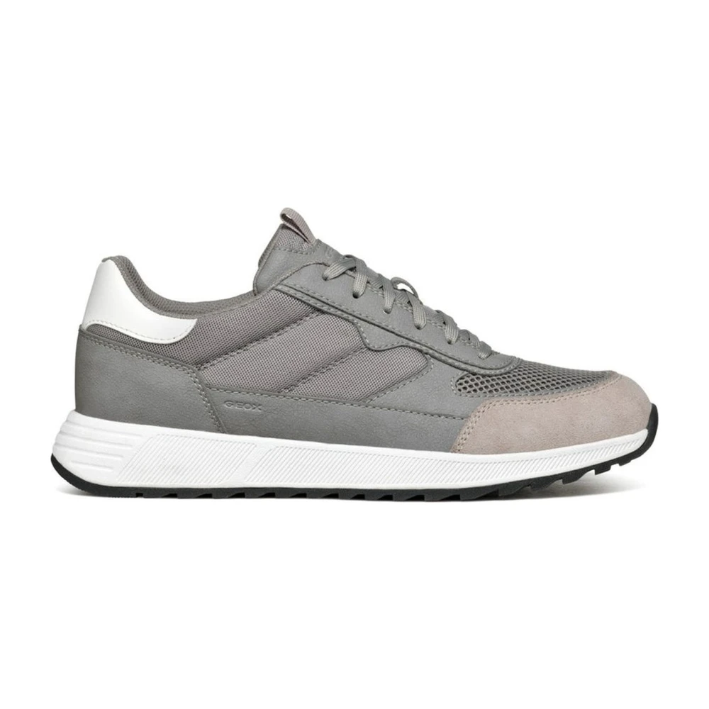 Geox Men's Gray Sneakers,, Stone Trainers For Size 10 Uk