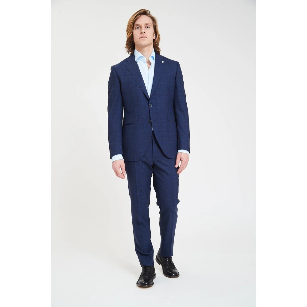 Luigi Bianchi Mantova Elegante Jurk Blue Heren