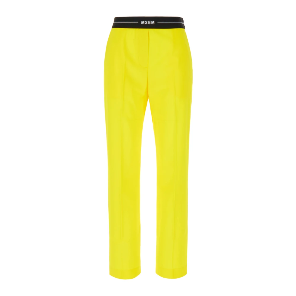 Msgm Stijlvolle Broeken voor Mannen en Vrouwen Yellow Dames
