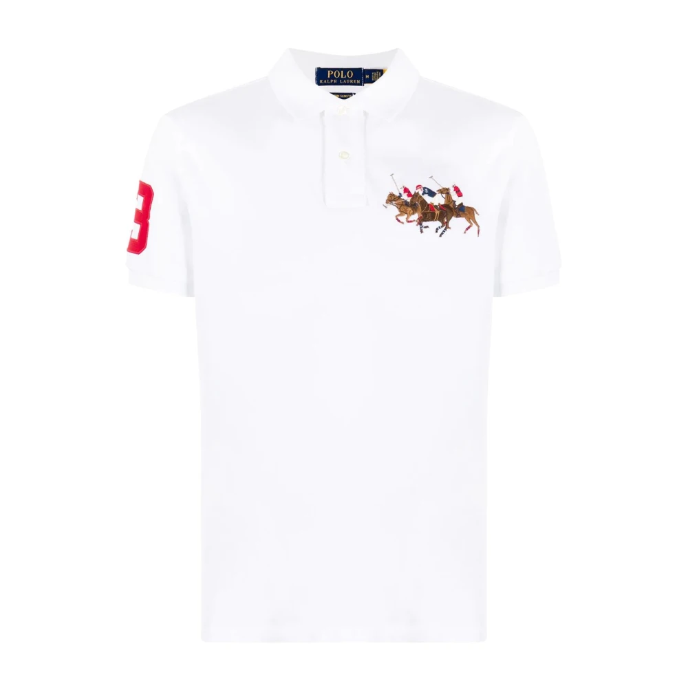 Ralph Lauren Witte Polo Shirt met Legendarisch Nummer White Heren