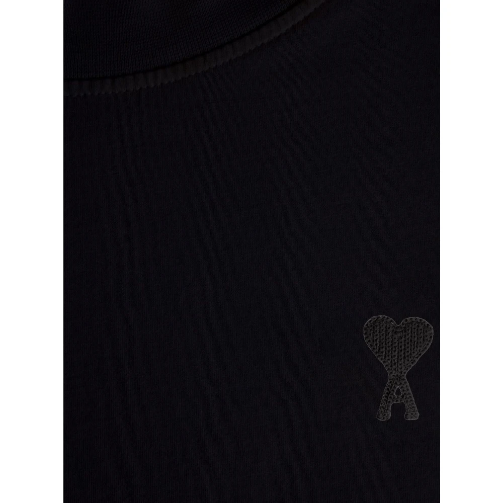 Ami Paris Hart Regular Fit T-shirt Zwart Black Heren