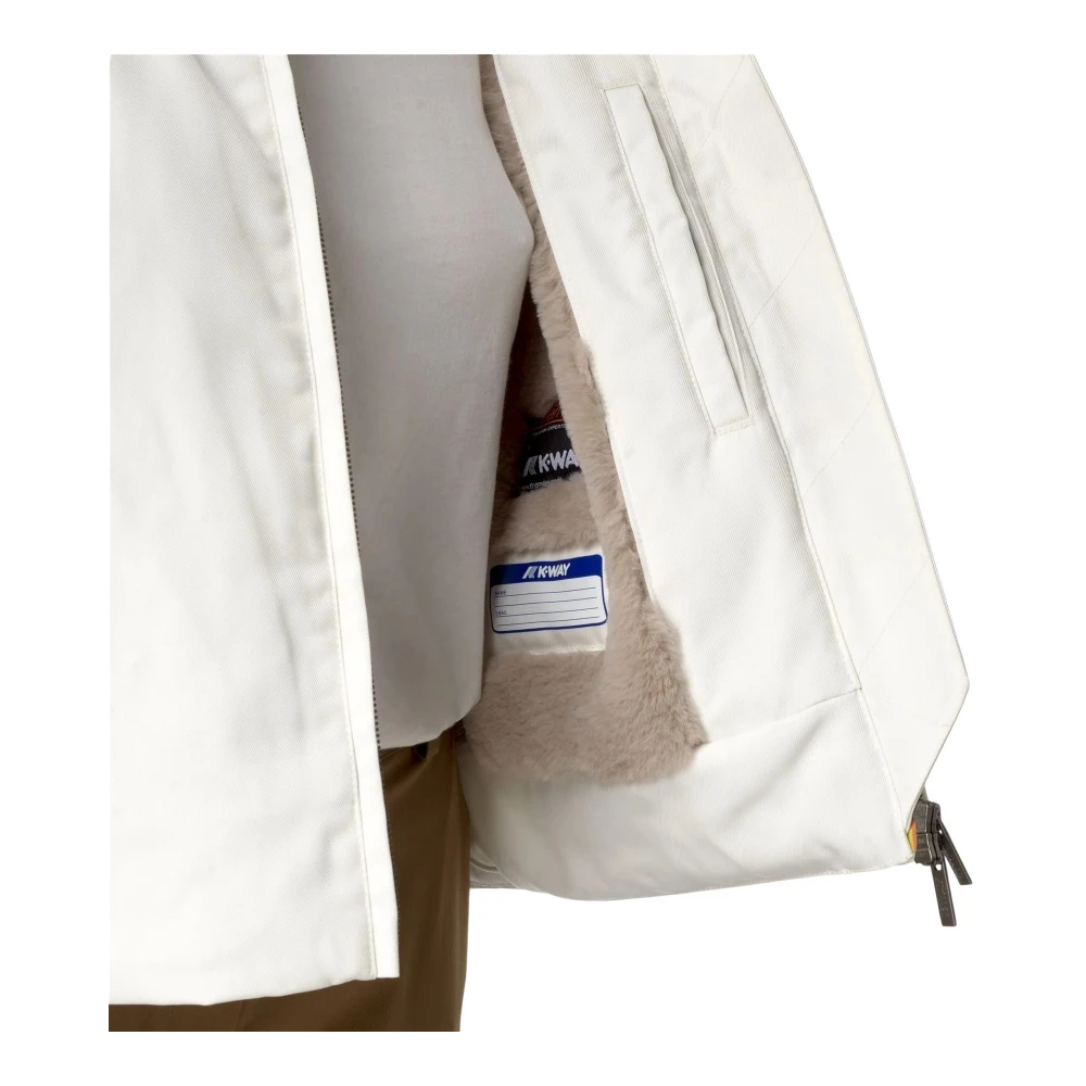 K-way Witte Gardenianatur Twill Bontjas White Dames