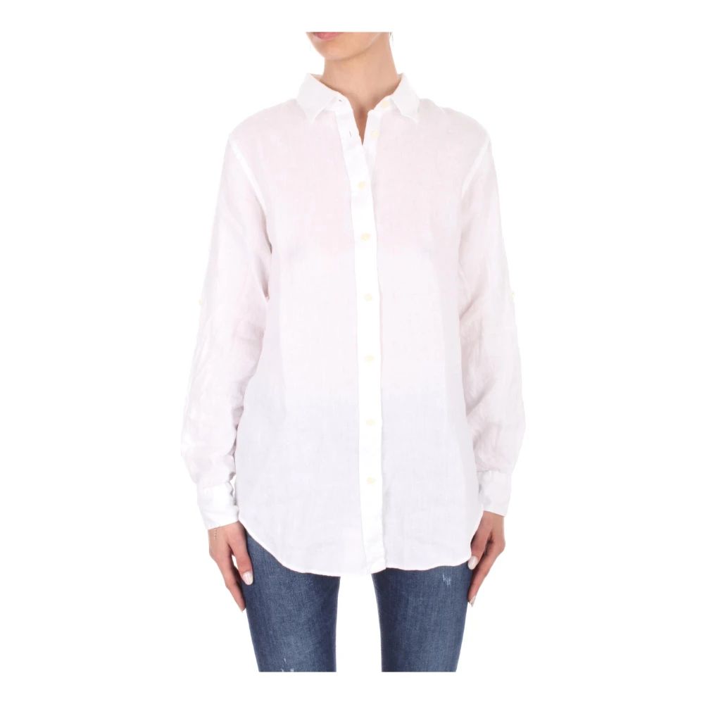 Ralph Lauren Women's White Linen Shirt - Relaxed Fit