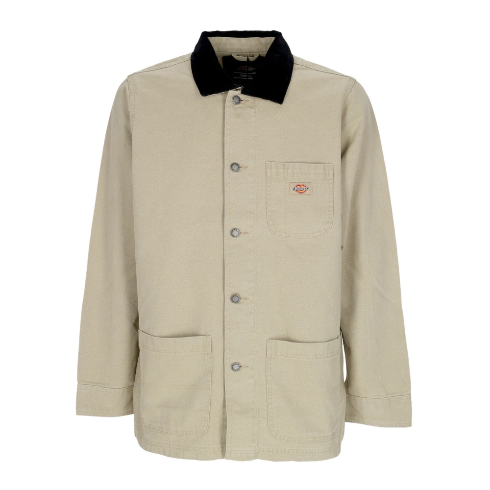 Dickies Women's Beige Canvas Chore Coat Summer Jacket