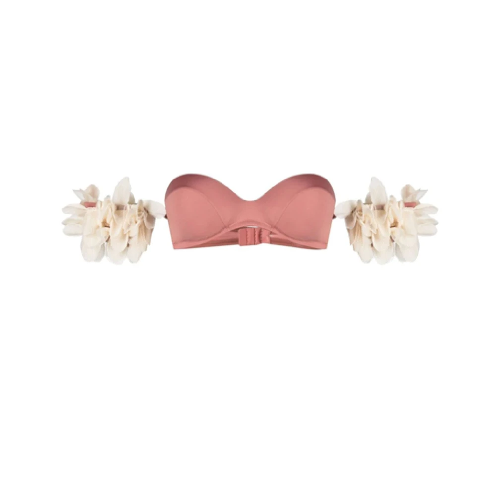 La Revêche Roze Bloemen Bikini Top Pink Dames