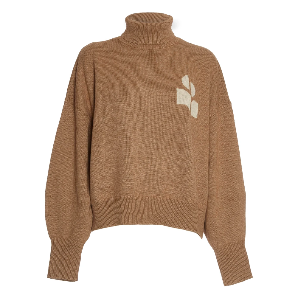 Isabel Marant Étoile Kameel Gebreide Coltrui Pullover Aw24 Brown Dames