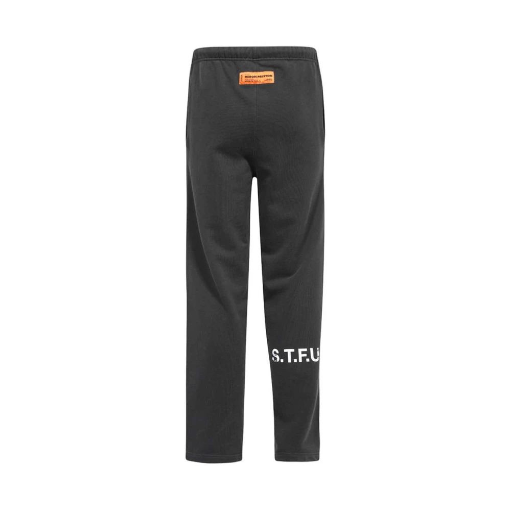 Heron Preston Katoenen Track-Pants met Achterprint Black Heren