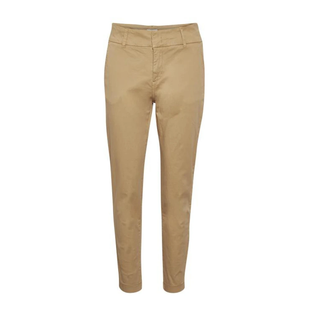 Part Two Beige Casual Fit Tannin Trousers - Female - Chinos - S - Trousers
