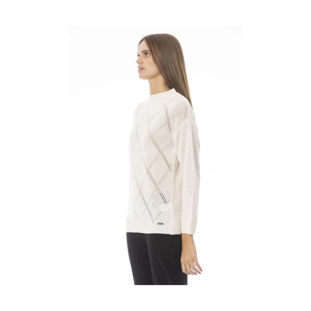 Baldinini Volcano Neck Trui Beige Dames
