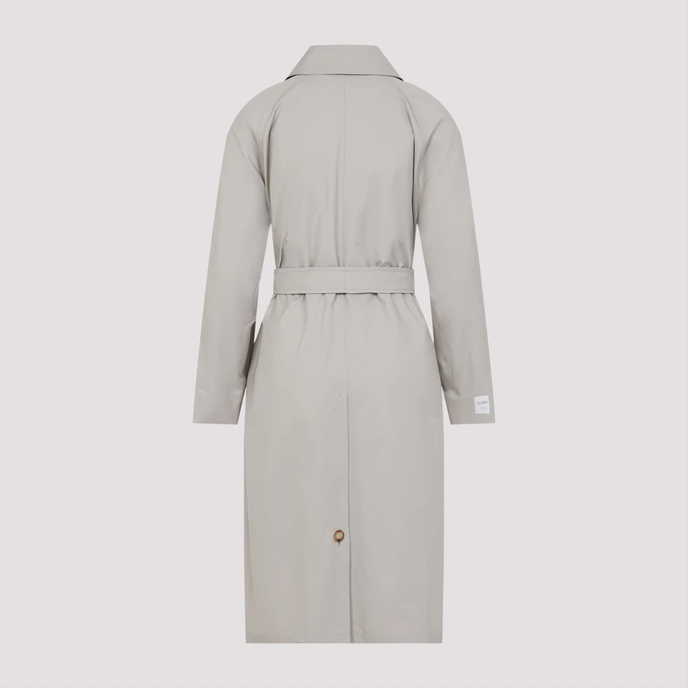 Max Mara Witte Zand Orleans Trench Coat Gray Dames