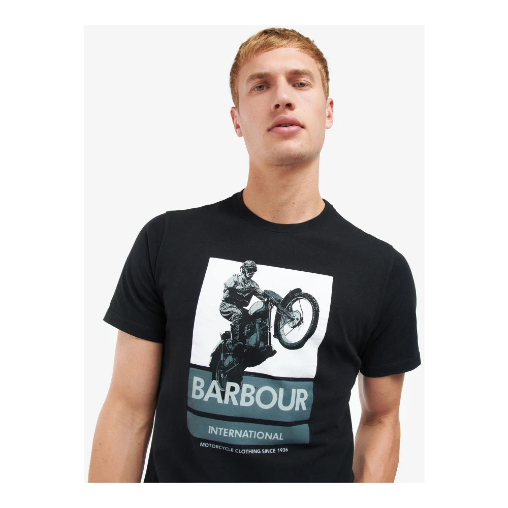 Barbour Vintage Grafische Print T-shirt Black Heren