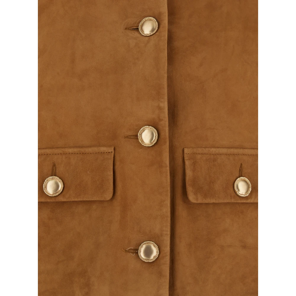 Arma Bruine Suède Damesjas Brown Dames