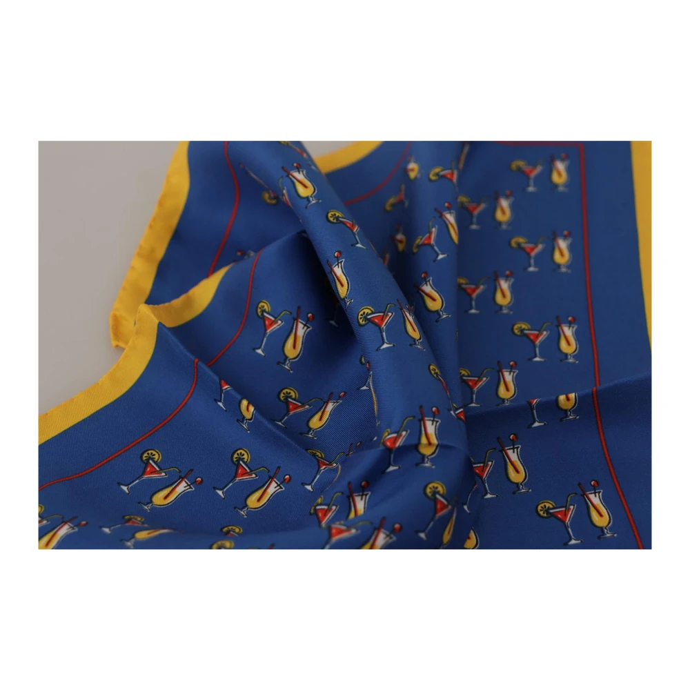 Dolce & Gabbana Zijden Sjaal met Multicolor Print Multicolor Heren
