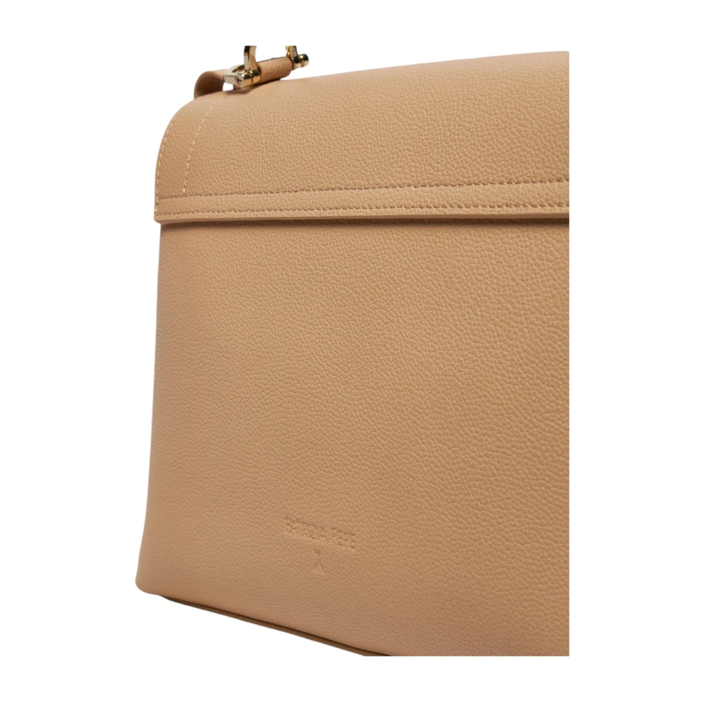 PATRIZIA PEPE Stijlvolle Leren Tas voor Vrouwen Beige Dames