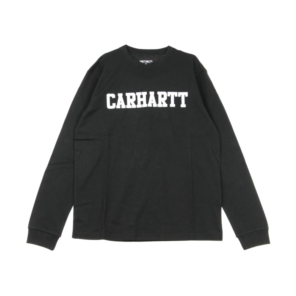 Carhartt WIP College Tee Lange Mouw Streetwear Black Heren