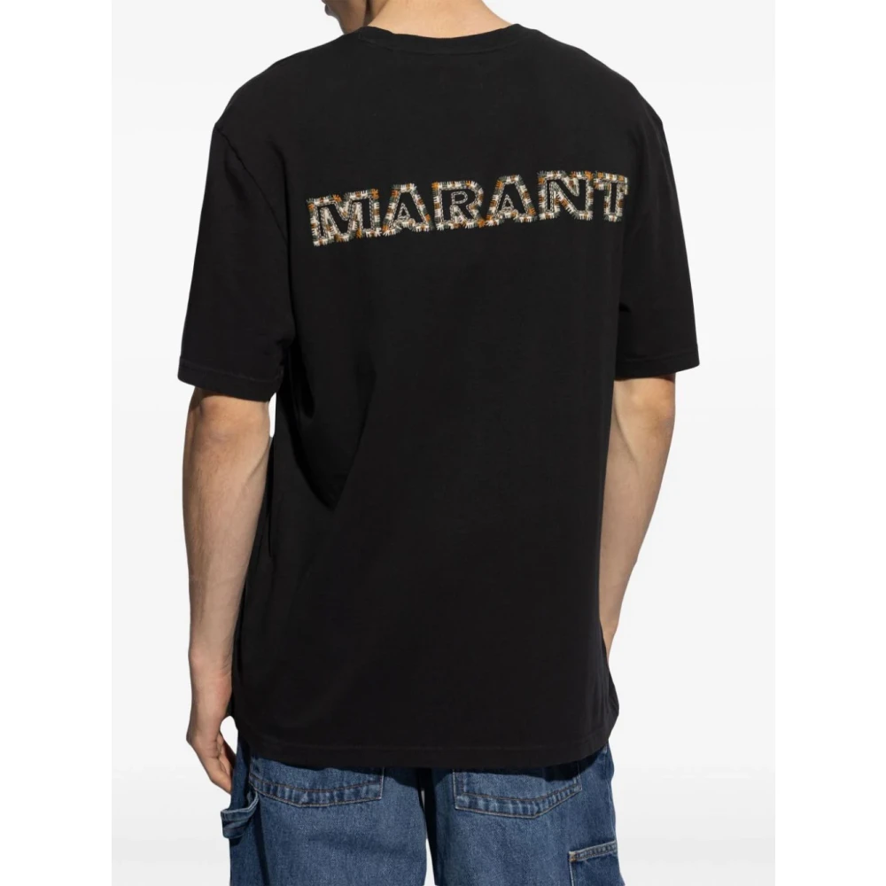 Isabel marant Casual katoenen T-shirt voor mannen Black Heren
